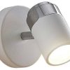 Lindby Kardo spotlight modern metal glass white chrome frosted 1 bulb GU10 Lámparas