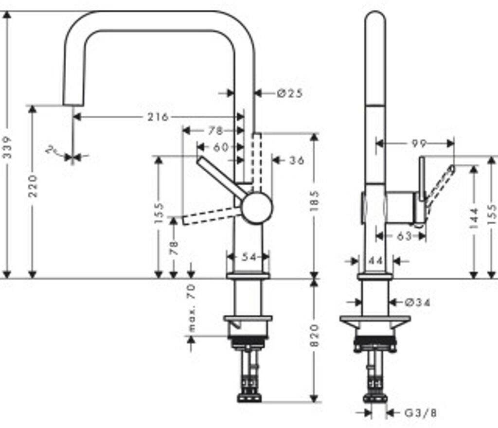 Hansgrohe 72844670 Grifería de cocina