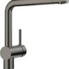 Blanco Linus PVDsatin dark steel (527732) gris Grifería de cocina