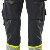 Ropa de trabajo Mascot Pants with cargo pockets Accelerate Safe blackblue/hi-vis yellow