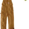 Carhartt LatzPants Firm Duck Insulated Bib Overall Brown Ropa de trabajo