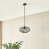 Lámparas Lindby Hanging lamp Maivi, black, 30 cm, iron, cage