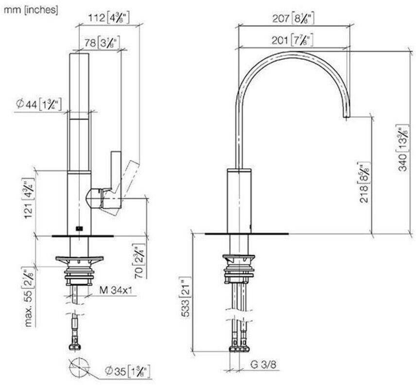 Dornbracht 33800682-08 Grifería de cocina