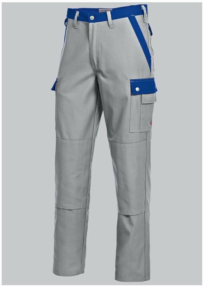 BP Comfort-Cargopants with knee pockets hellgrau/blue Ropa de trabajo