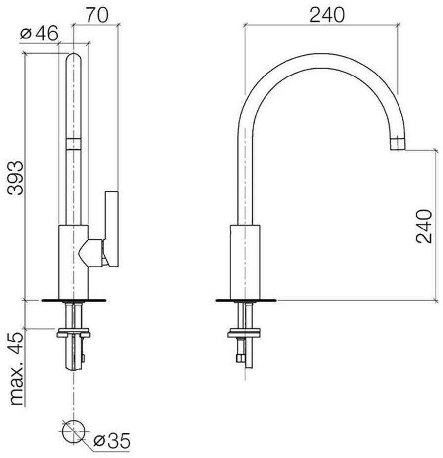 Dornbracht 33816875-46 Grifería de cocina