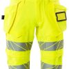 Mascot Shorts lang with cargo pockets Accelerate Safe hi-vis yellow Ropa de trabajo