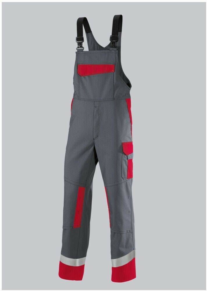 BP Multinorm-Dungarees APC2 with Reflexstreifen dark grey/red Ropa de trabajo