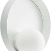 Lucande Andelina wall lamp, round, white Lámparas