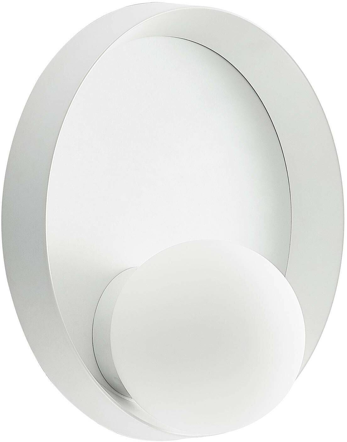 Lucande Andelina wall lamp, round, white Lámparas