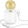 Lámparas ledscom.de Table lamp TIPO porcelain round white + LED lamp gold max. 818lm, 3-level dimmable, extra warm white