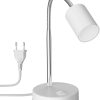 Lámparas ledscom.de Table lamp WAIKA gooseneck switch white matt + LED lamp white 3-stage dimming 609lm