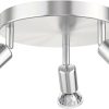 Lámparas ledscom.de LUNARA ceiling light, 3-bulb, stainless steel, matt chrome, incl. 3x LED GU10 lamps (warm white, 16.2W, 510lm each, 50°)