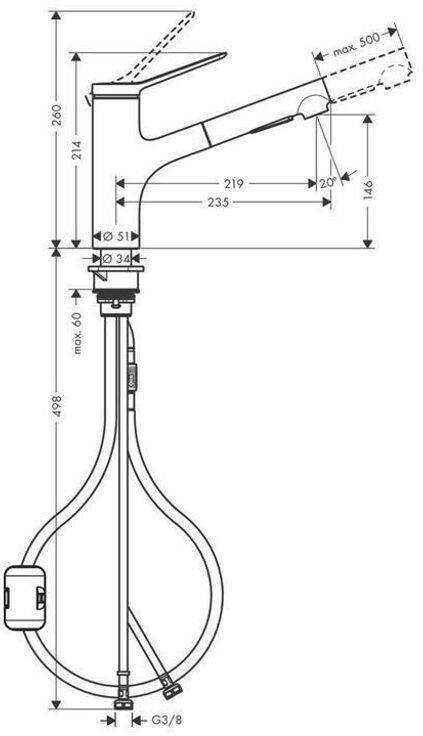 Hansgrohe 74820000 Grifería de cocina