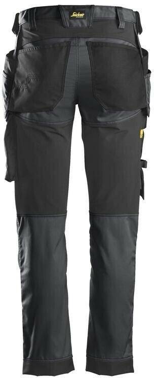 Ropa de trabajo Snickers AllroundWork Stretch Trousers Holster Pocketssteel grey/black (62415804)