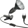 Lámparas ledscom.de E27 clamp light LIK, black incl. PAR38 LED reflector lamp black 1279lm warm white