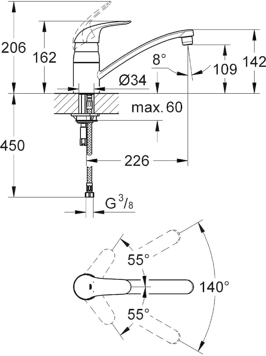 GROHE Euroeco (32750000) Grifería de cocina