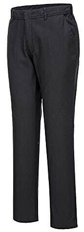 Portwest Stretch Slim Fit Chinos Black Ropa de trabajo