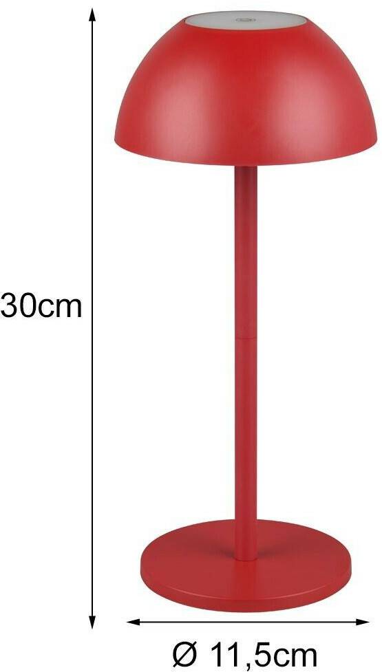 Trio Table lamp RICARDO LED AKKU D13.5cm H30cmD13.5 Red Trio Table lamp RICARDO LED AKKU D13.5cm H30cm