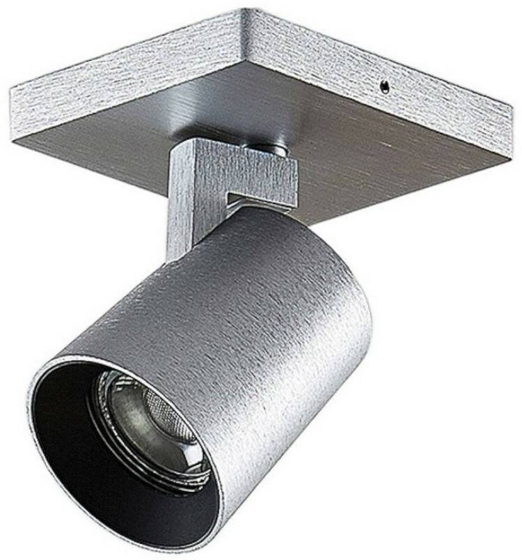 Arcchio Iavo spotlight, square, aluminum, 1-bulb. Lámparas