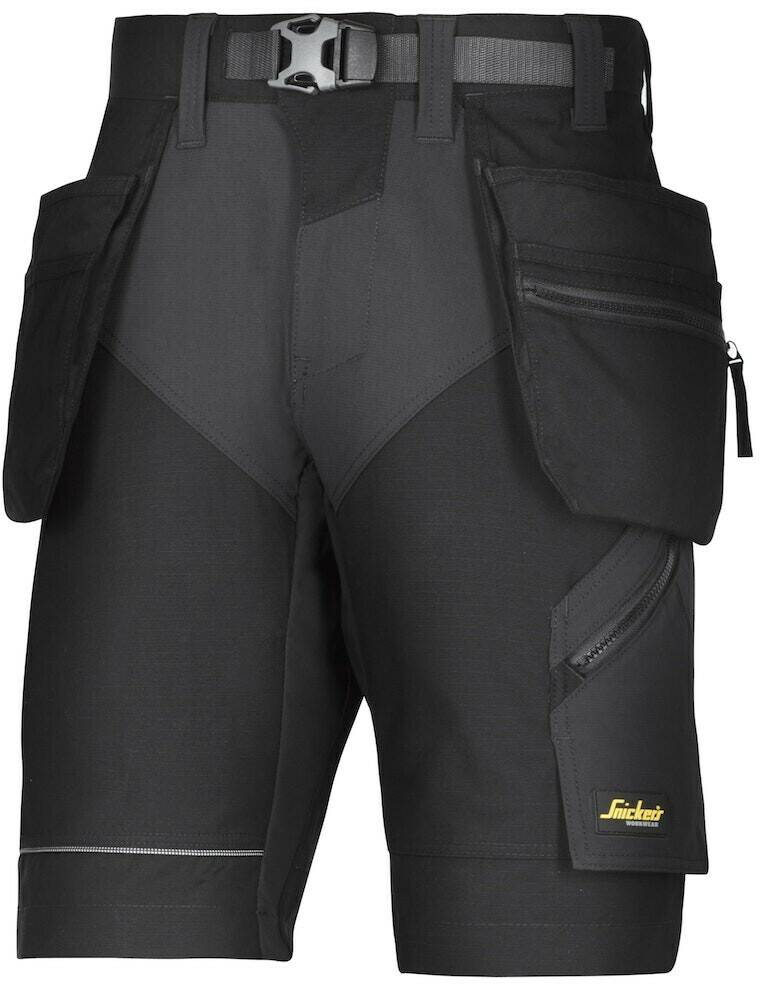 Snickers FlexiWork Shorts with Holster pockets black Ropa de trabajo