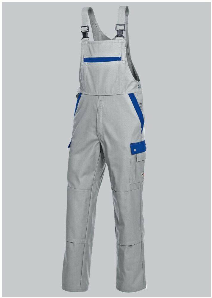 BP Comfort-Cargo-Dungarees with knee pockets hellgrau/blue Ropa de trabajo