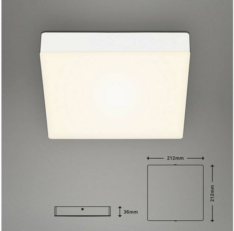 Briloner Flame LED ceiling light, 21.2 x 21.2 cm, white Lámparas