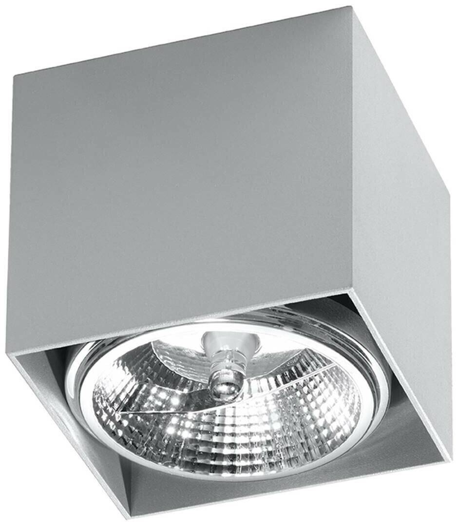 Sollux SL.0699 ceiling light BLAKE gray L: 12, W: 12, H: 11, GU10 socket, dimmable Lámparas