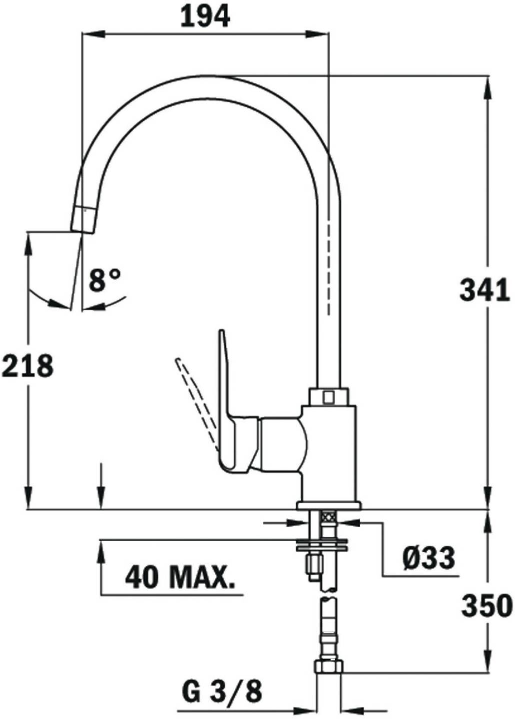 Teka IN 995negro negro Grifería de cocina