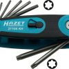 Hazet Juego de destornilladores de estrella.Perfil Torx. 8 piezas Destornilladores