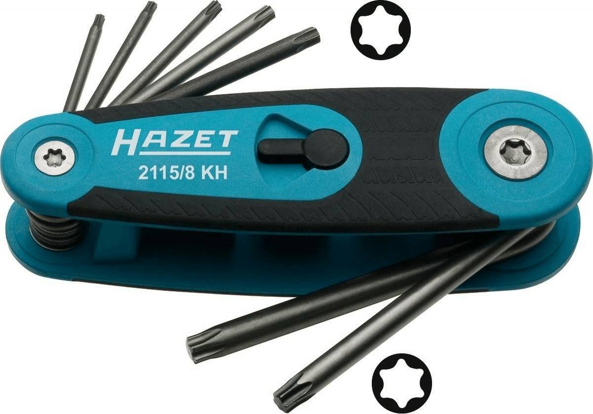 Hazet Juego de destornilladores de estrella.Perfil Torx. 8 piezas Destornilladores