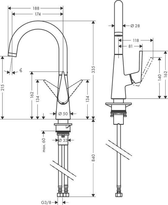 Hansgrohe Talis S 220 (72814000) Grifería de cocina