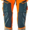 Mascot Pants with cargo pockets Accelerate Safe hi-vis orange/darkpetroleum Ropa de trabajo