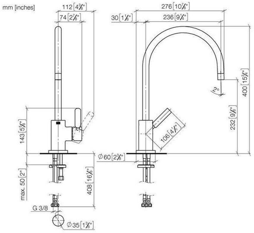 Dornbracht 33815888-93 Grifería de cocina