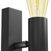 Lámparas ledscom.de E27 vintage wall light FARE, retro, black, swiveling, 1-bulb, incl. E27 lamp gold 3.83W extra warm white 489lm