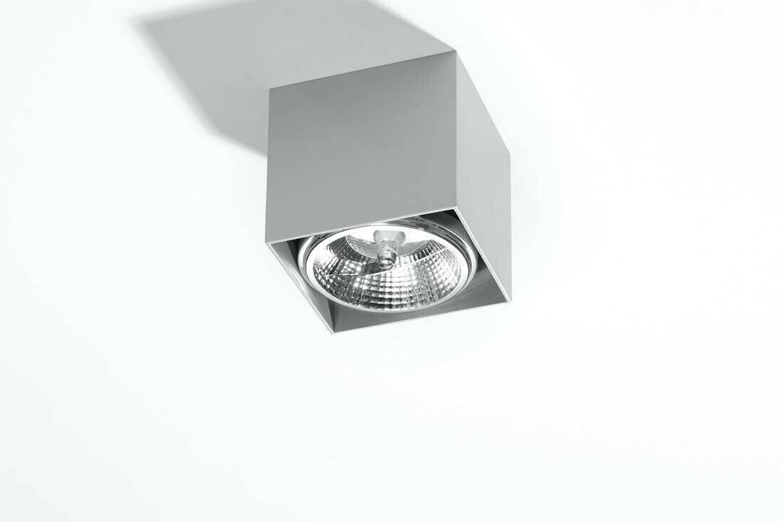 Sollux SL.0699 ceiling light BLAKE gray L: 12, W: 12, H: 11, GU10 socket, dimmable Lámparas