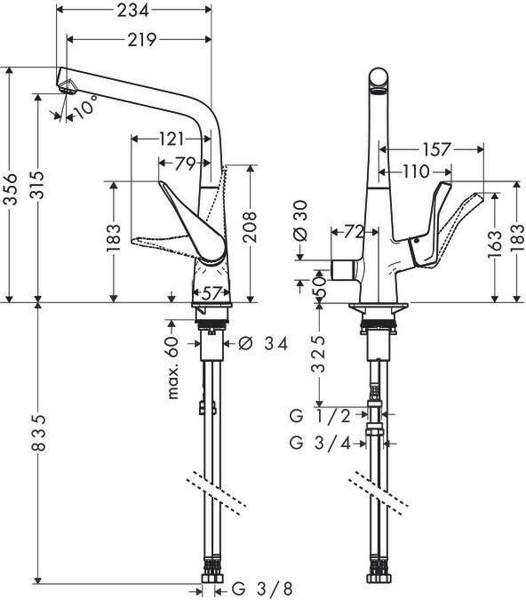 Hansgrohe Metris (14888000) Grifería de cocina