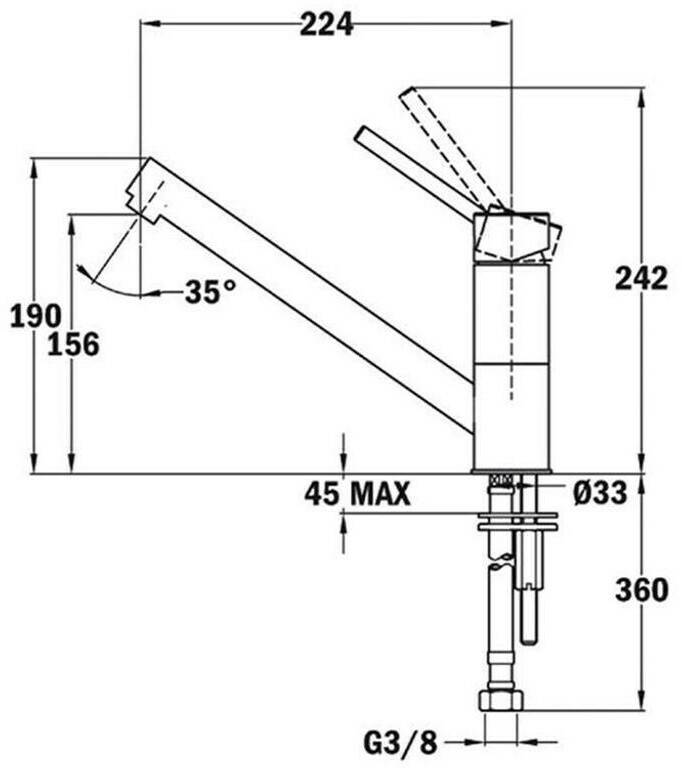 Teka AUK 913 cromo (509130200) Grifería de cocina