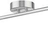 Lámparas ledscom.de LUNARA ceiling light, 2-bulb, stainless steel, matt chrome, incl. 2x LED GU10 lamps (white, 10.6W, 504lm each, 50°)