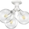 ledscom.de LED ceiling light Elektra square ball 3-bulb incl. E27 lamps warm white 838lm each Lámparas