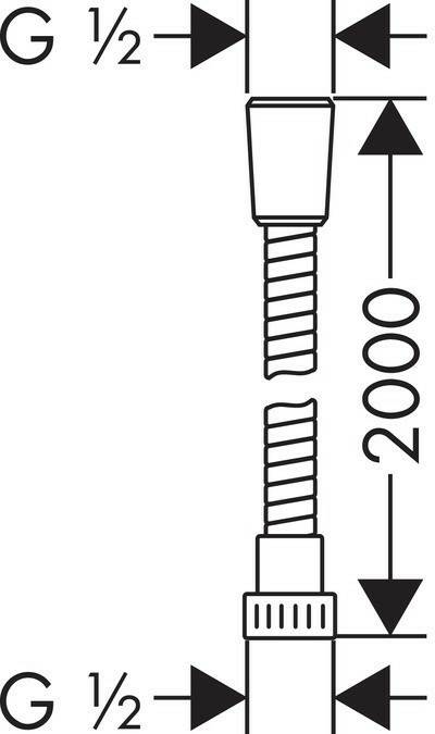 Hansgrohe Metaflex 200 cm (28264000) Grifería de baño