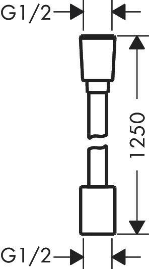 Grifería de baño Hansgrohe Designflex 125 cm (28220___)28220670