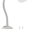 Lámparas ledscom.de MIRAS reading lamp gooseneck switch plug + GU10 LED lamp warm white 3-stage dimming: max. 500lm