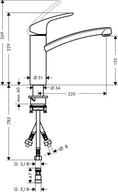 Hansgrohe Focus E² 31804.000 Grifería de cocina