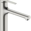 Grifería de cocina Hansgrohe Zesis M33 259mmSteel finish (74801800) plateado