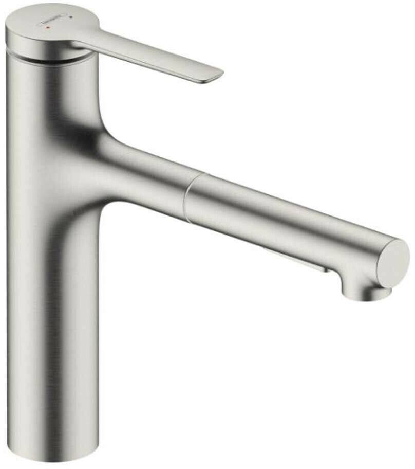 Grifería de cocina Hansgrohe Zesis M33 259mmSteel finish (74801800) plateado