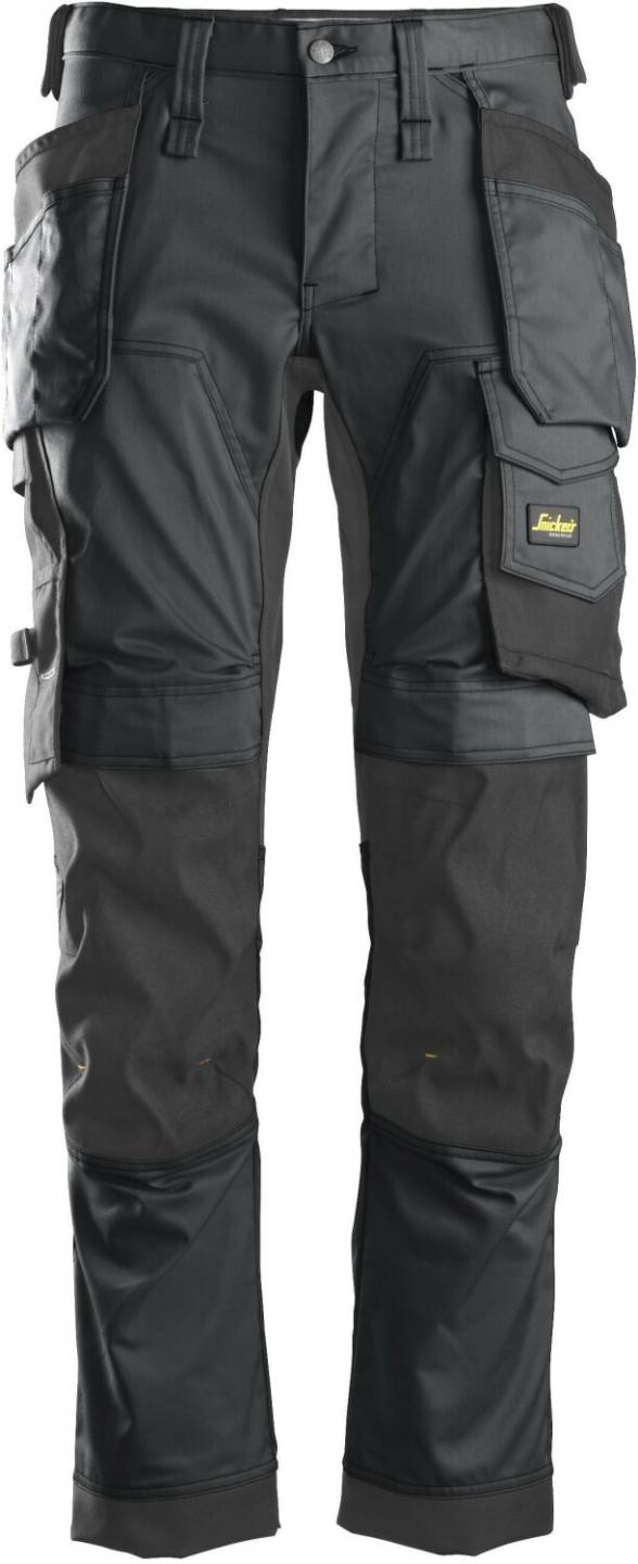 Ropa de trabajo Snickers AllroundWork Stretch Trousers Holster Pocketssteel grey/black (62415804)