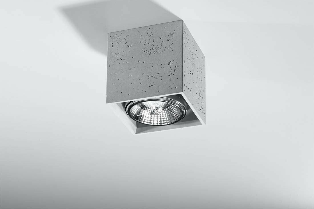 Lámparas Sollux SL.0646 ceiling light VALDE concrete L: 14, W: 14, H: 11, socket GU10, dimmable