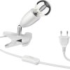 ledscom.de E27 clamp light LIK, white incl. E27 head mirror lamp 667lm warm white Lámparas