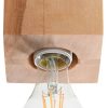 Lámparas Sollux SL.0675 ceiling light ABEL wood L: 10, W: 10, H: 10, socket E27, dimmable