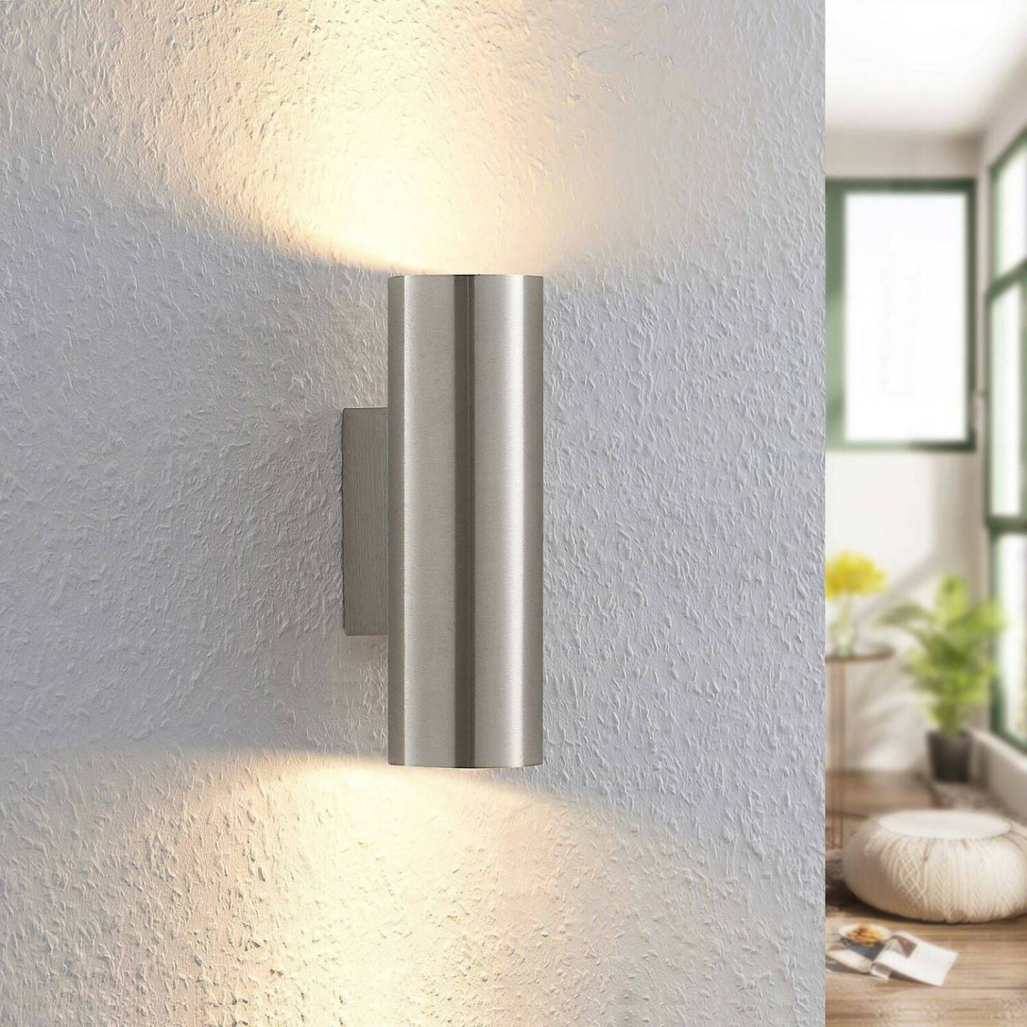 Lindby Joffrey wall lamp in nickel Lámparas